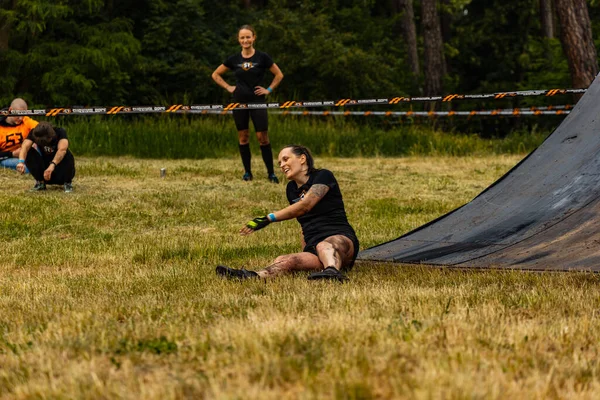 Poznan Poland June 2021 Hard Extreme Obstacle Course Survival Race — Stock Photo, Image