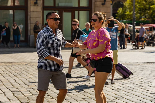 Wroclaw Poland July 2021 Rueda Casino Open Event Market Square — 图库照片