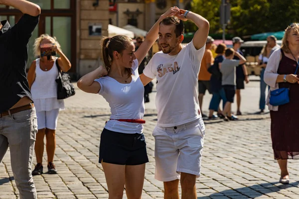 Wroclaw Poland July 2021 Rueda Casino Open Event Market Square — 图库照片