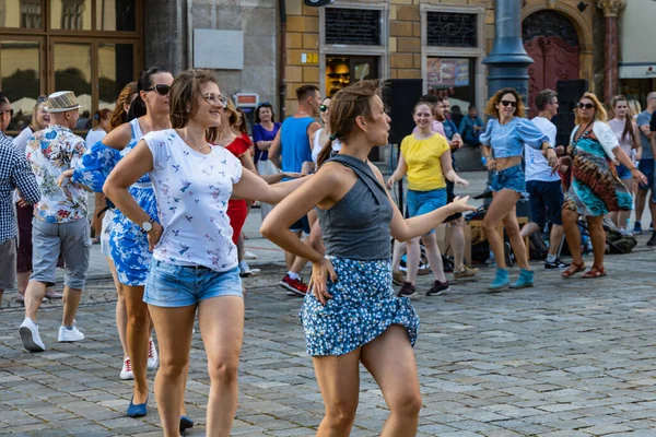 Wroclaw Poland July 2021 Rueda Casino Open Event Market Square — 图库照片