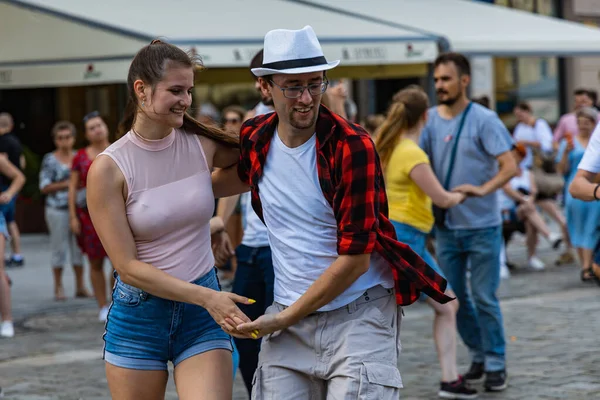 Wroclaw Poland July 2021 Rueda Casino Open Event Market Square — 图库照片