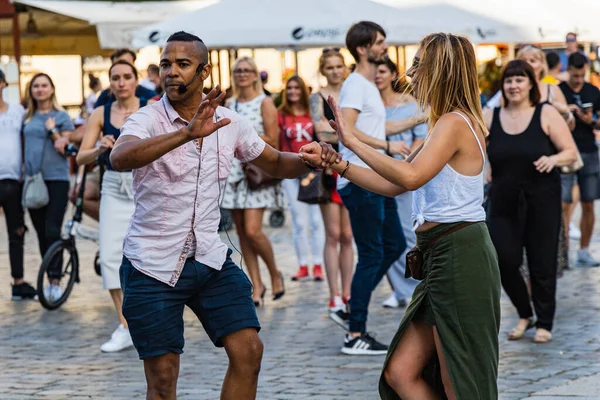 Wroclaw Poland July 2021 Rueda Casino Open Event Market Square — 图库照片