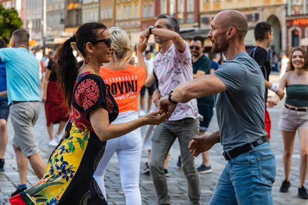 Wroclaw Poland July 2021 Rueda Casino Open Event Market Square — 图库照片