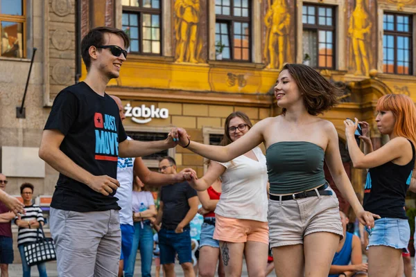 Wroclaw Poland July 2021 Rueda Casino Open Event Market Square — 图库照片