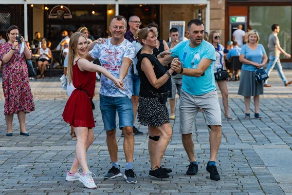 Wroclaw Poland July 2021 Rueda Casino Open Event Market Square — 图库照片