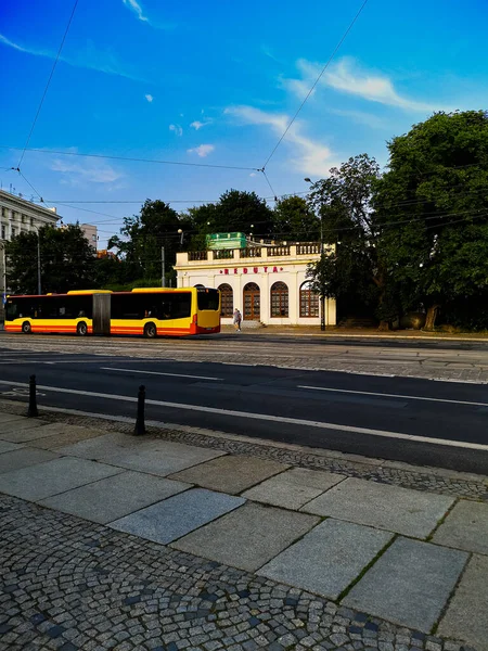 Wroclaw Poland July 2021 Facade Reduta Building Street Yellow Red — Photo