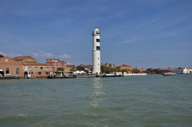 Murano Adası beyaz deniz feneri, Venedik, İtalya