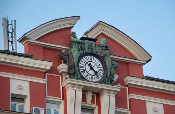 Старые городские часы — стоковое фото