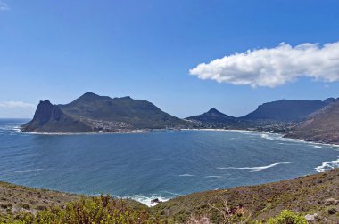Chapman'ın zirve sürücü. Hout bay kıyı şeridi.