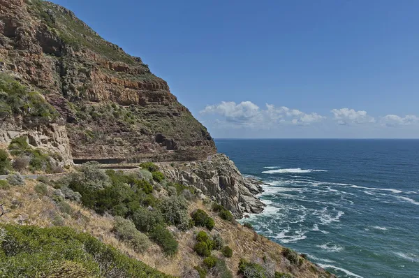 Chapman's peak drive. awesome vägen till Godahoppsudden. — Stockfoto