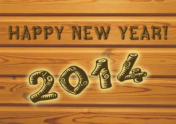 Felice anno nuovo saluto per il 2014 — Foto Stock