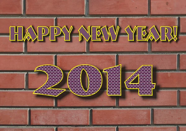 Šťastný nový rok pozdrav pro rok 2014 — Stock fotografie