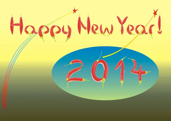 Happy new year greeting for 2014 — Stock Photo, Image