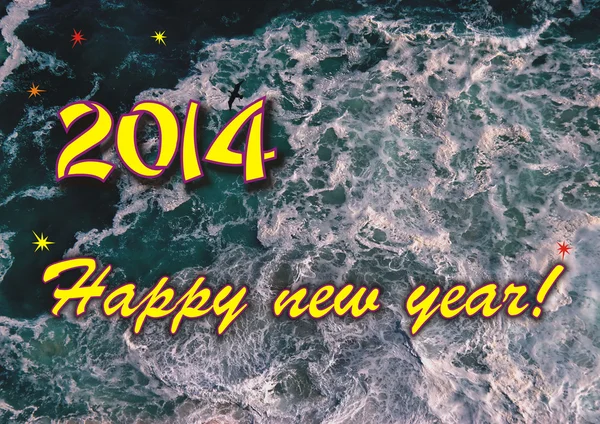 Happy new year greeting for 2014 — Stock Photo, Image