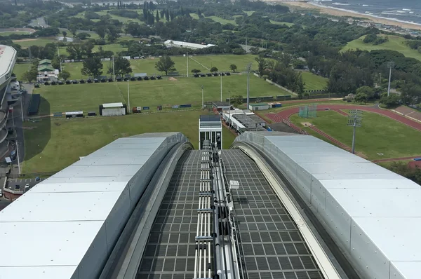 Skycar oncoming - Moses Mabhida stadium in Durban — Stock Photo, Image