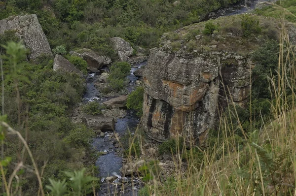 Rivier in natuurreservaat Giants Castle Kwazulu-Natal — Stockfoto