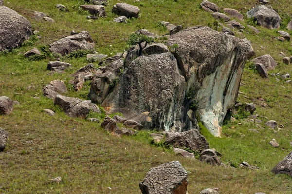 Interessante sedimentair gesteente reuzen kasteel kwazulu-natal nature reserve — Stockfoto