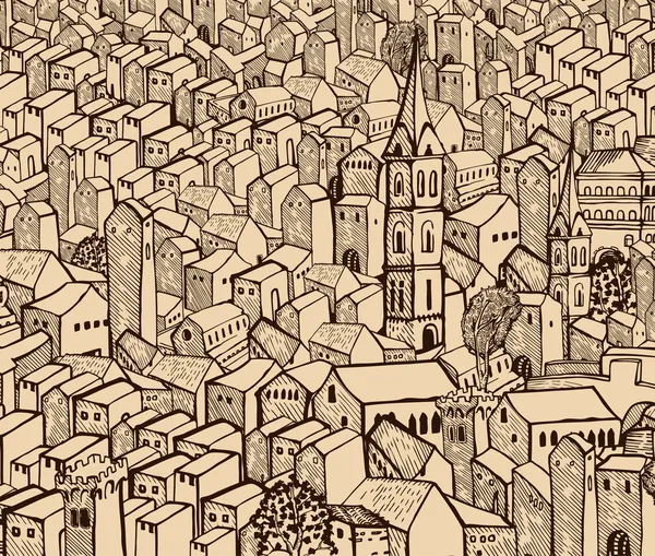 Ciudad vieja — Vector de stock