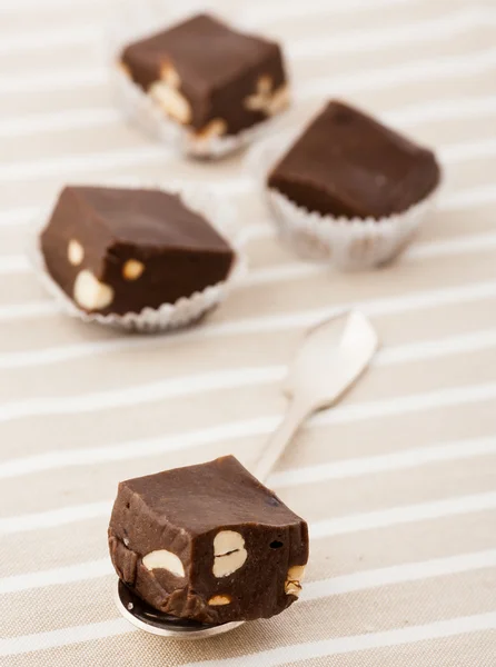 Homemade Chocolate with hazelnut — Stock Photo, Image