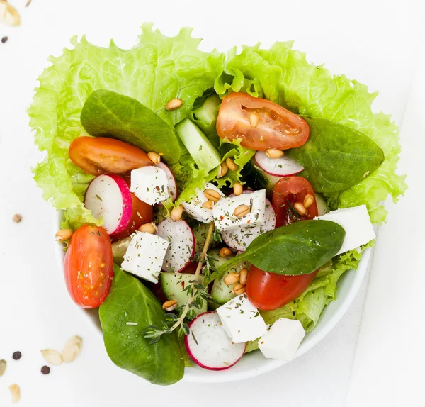 Salad with wheat germ — Stock Photo, Image