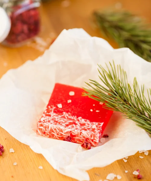 Handmade Soap closeup.Spa products — Stock Photo, Image