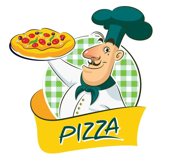 Pizza kochen — Stockvektor