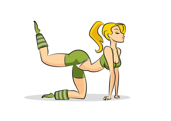 Fitness Femme. — Image vectorielle