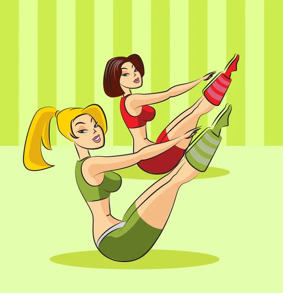 Femmes Fitness — Image vectorielle