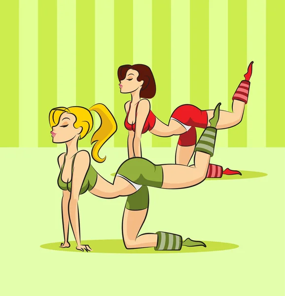 Femmes Fitness — Image vectorielle