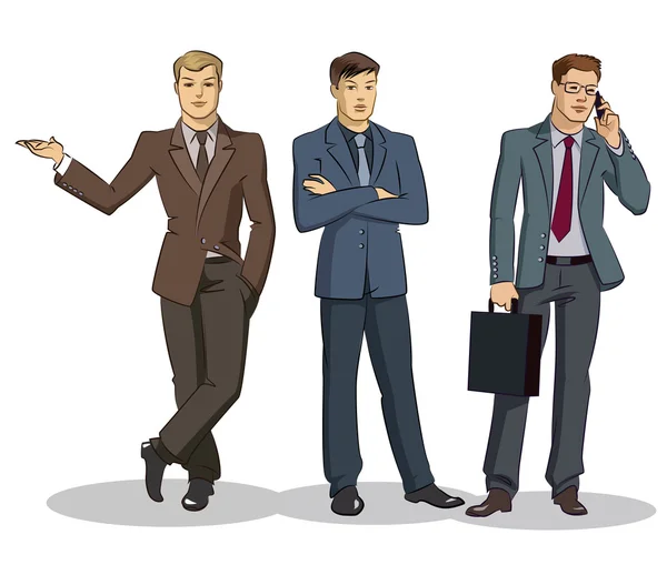 Groupe d'hommes d'affaires debout — Image vectorielle