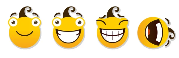 Set van smileys — Stockvector