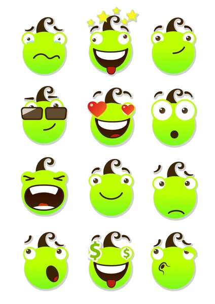 Set van smileys — Stockvector