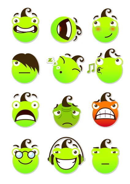 Set van smileys — Stockvector