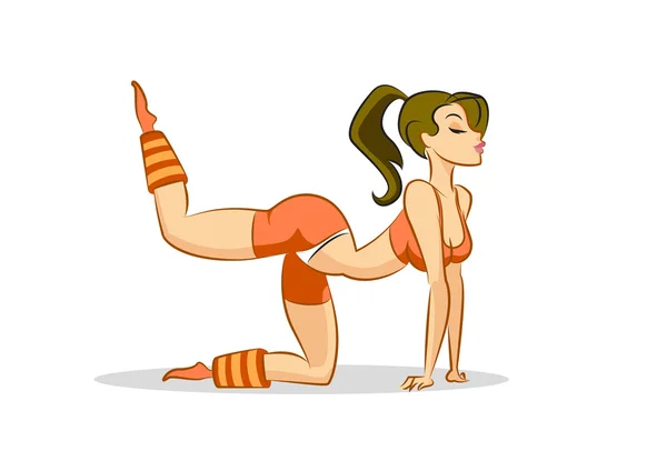 Fitness Femme. — Image vectorielle
