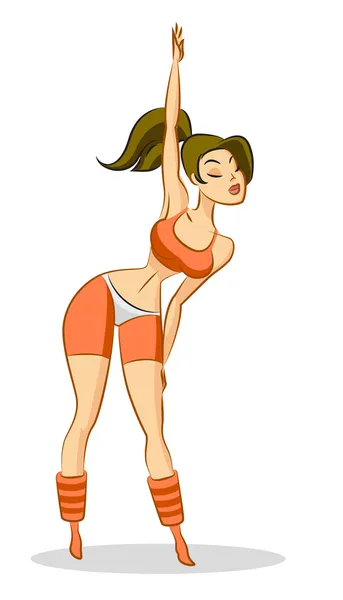 Mujer Fitness. — Vector de stock