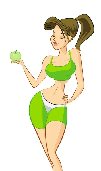 Fitness Femme — Image vectorielle