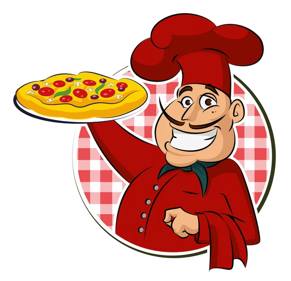 Pizza kochen — Stockvektor