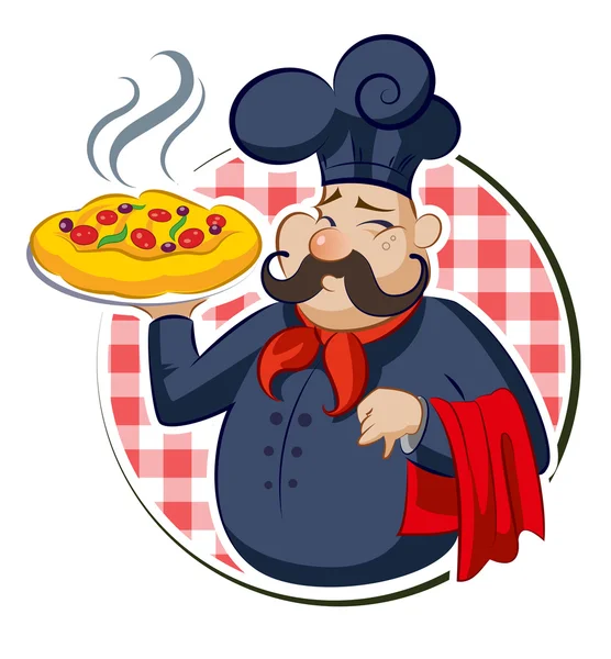 Cuire la pizza — Image vectorielle