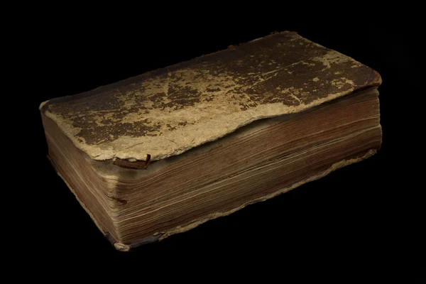 Libro antico su sfondo nero — Foto Stock