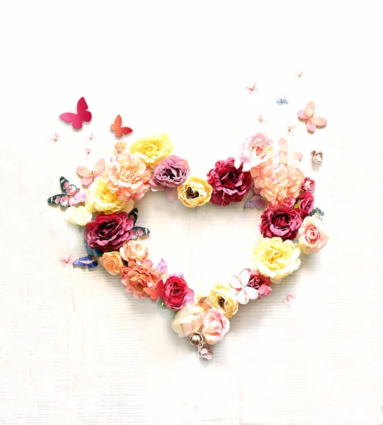 Feliz Dia Mãe Dos Namorados Buquê Rosas Coloridas Variadas Forma — Fotografia de Stock