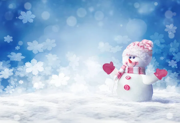 Mutlu Noeller Mutlu Yıllar Tebrik Kartı Kış Mevsiminde Ayakta Duran — Stok fotoğraf