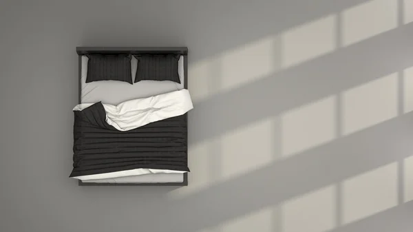 Bett im Sonnenlicht — Stockfoto