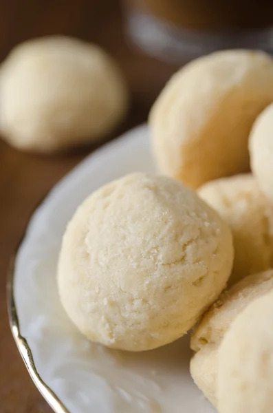 Mini-Shortbread-Kekse Nahaufnahme — Stockfoto