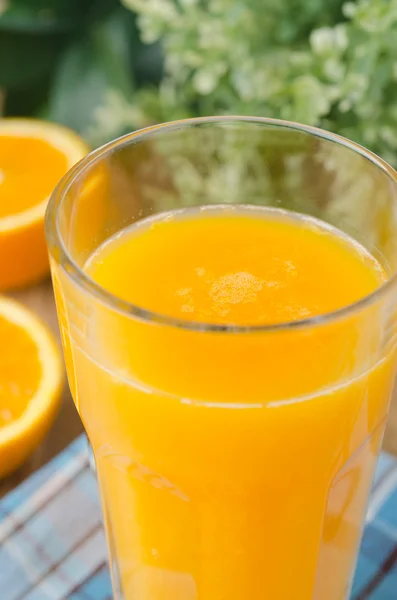 Glass of orange juice closeup — Stock Photo, Image