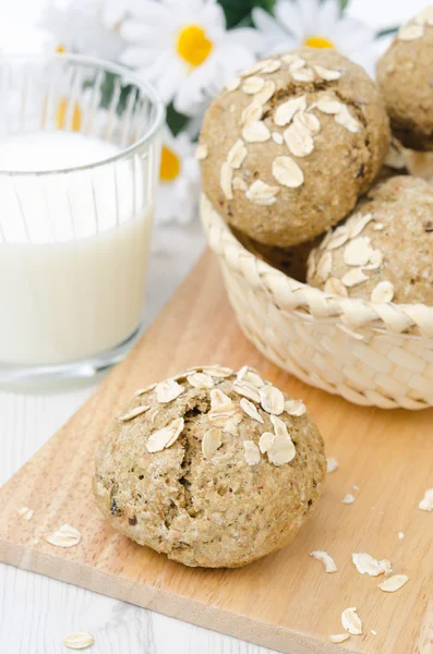 Bread rolls wholemeal with oat flakes — Stock Photo, Image