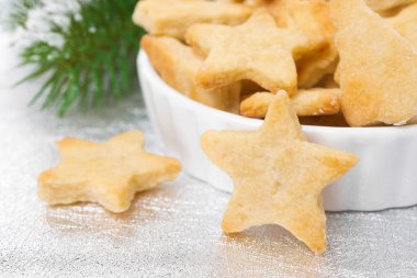 Noel kurabiyeleri yıldız yakın çekim şekil