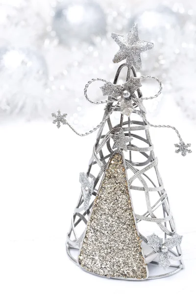 Metalen Kerstmis decoratie close-up — Stockfoto