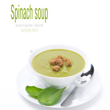 padogasizole croutons geleneksel ıspanak çorbası