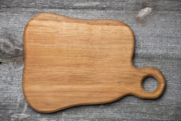 Tabla de cortar de madera figurada, concepto, un lugar para la receta — Foto de Stock