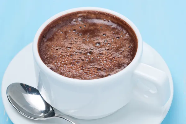 Tasse heiße Schokolade, Draufsicht — Stockfoto